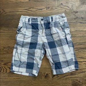 Blue & Grey Plaid Shorts